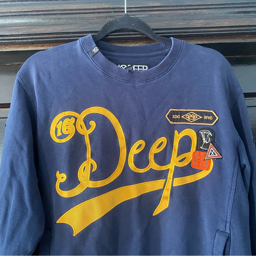 10.Deep Blue Top with Yellow and Orange Details